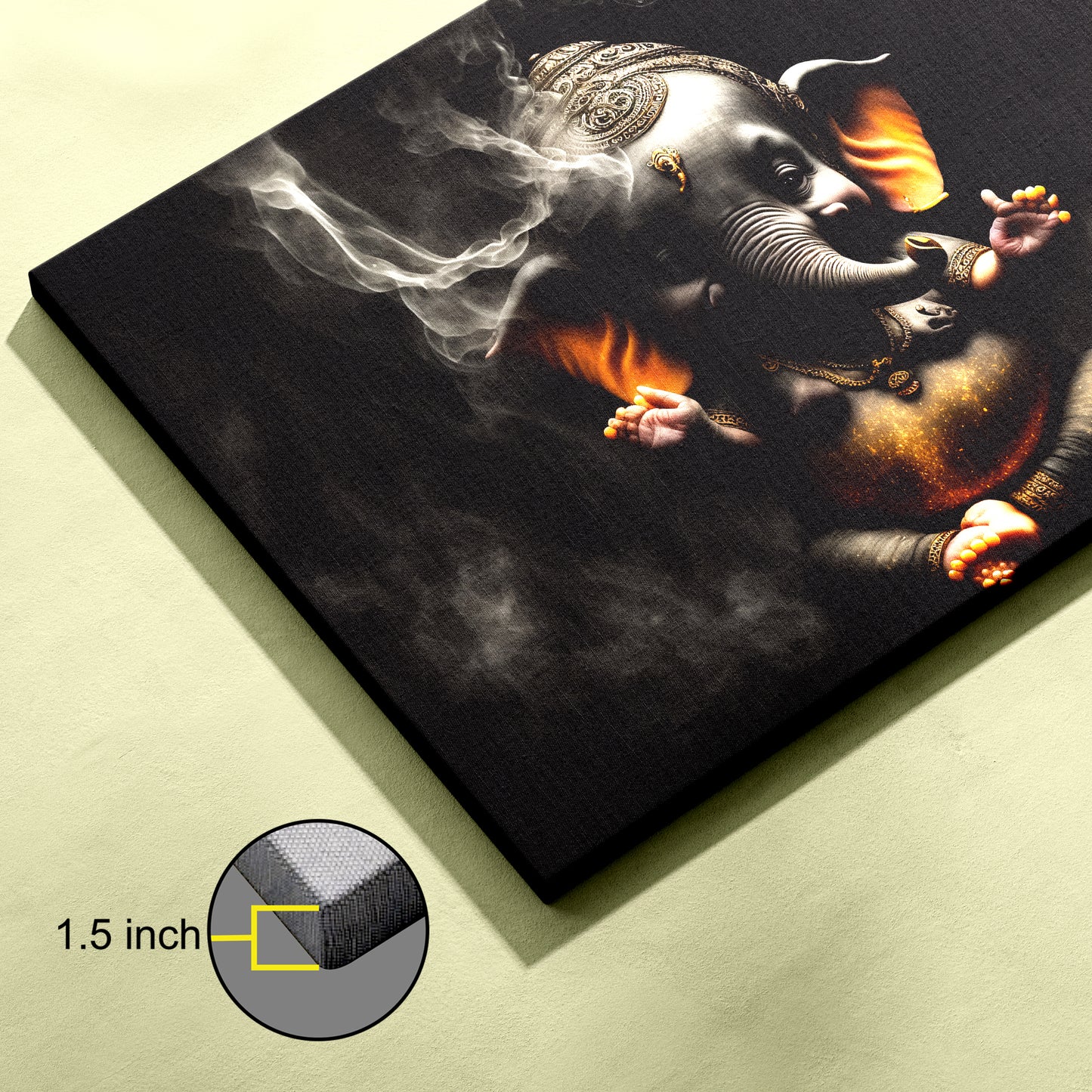 Lord Bal Ganesha Canvas wall painting