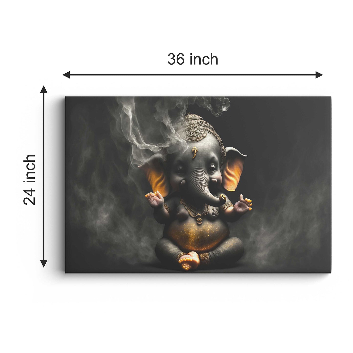 Lord Bal Ganesha Canvas wall painting