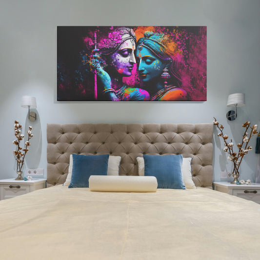 Lord Radha Krishna Canvas wall painting