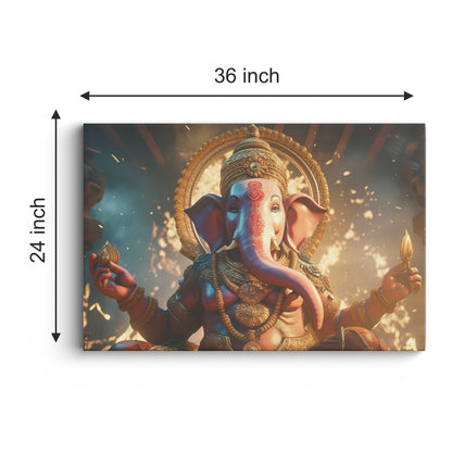 Lord Ganesh Canvas wall painting