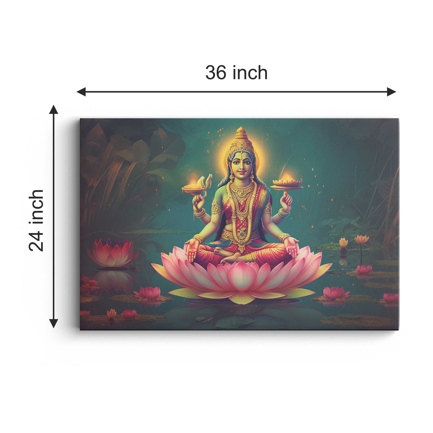 Lord maa laxmi Canvas wall painting