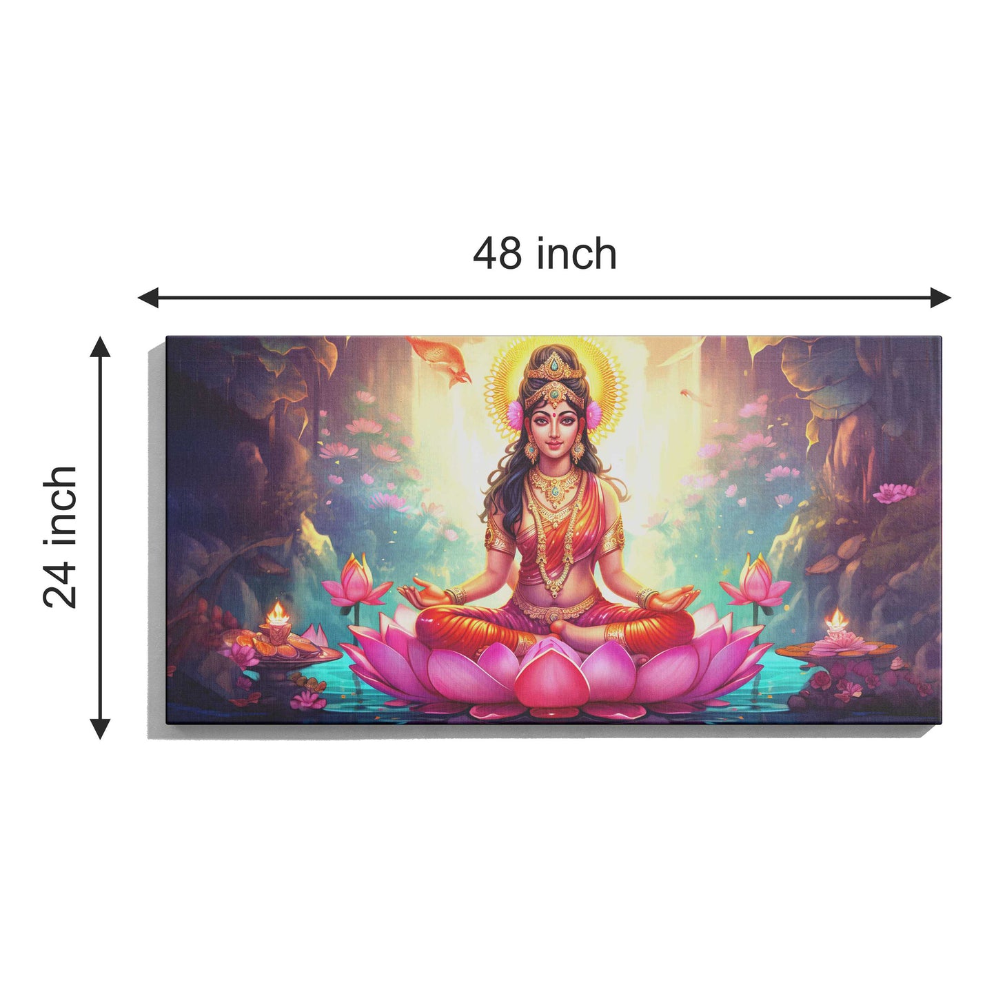 Lord maa laxmi Canvas wall painting