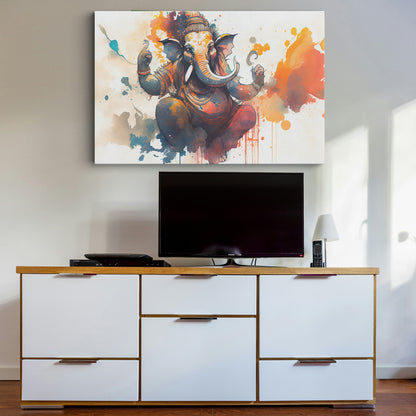 Lord Ganesh Canvas wall painting