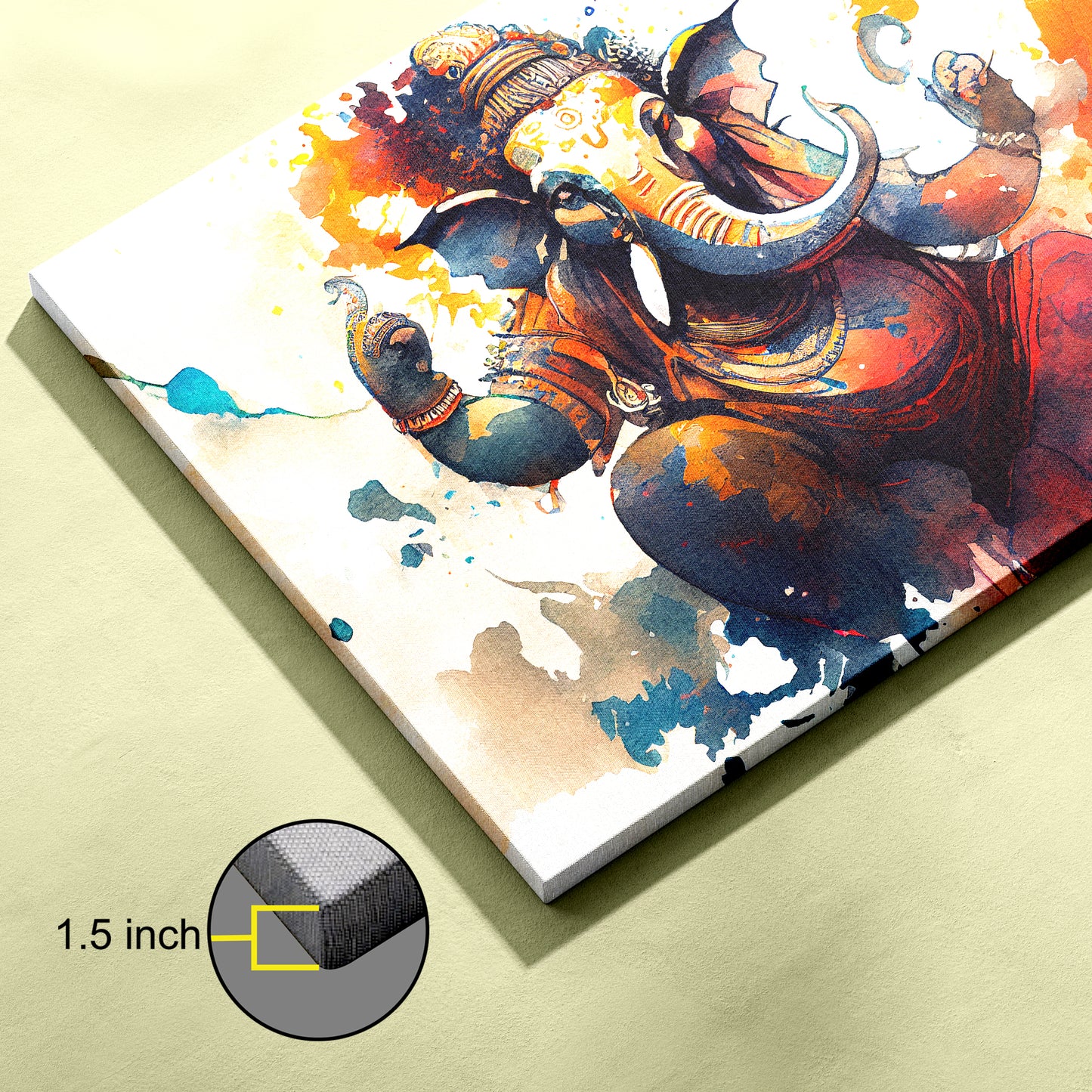 Lord Ganesh Canvas wall painting