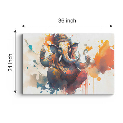 Lord Ganesh Canvas wall painting