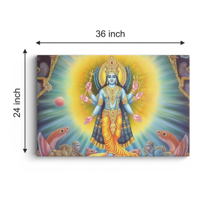 Lord Vishnu Canvas wall painting