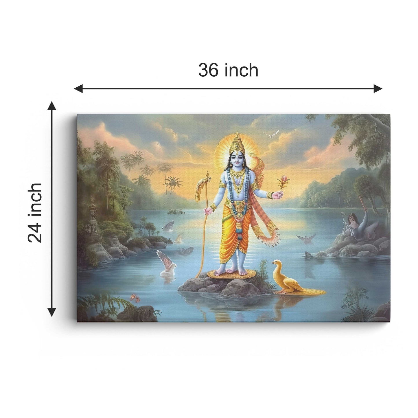 Lord Vishnu Canvas wall painting