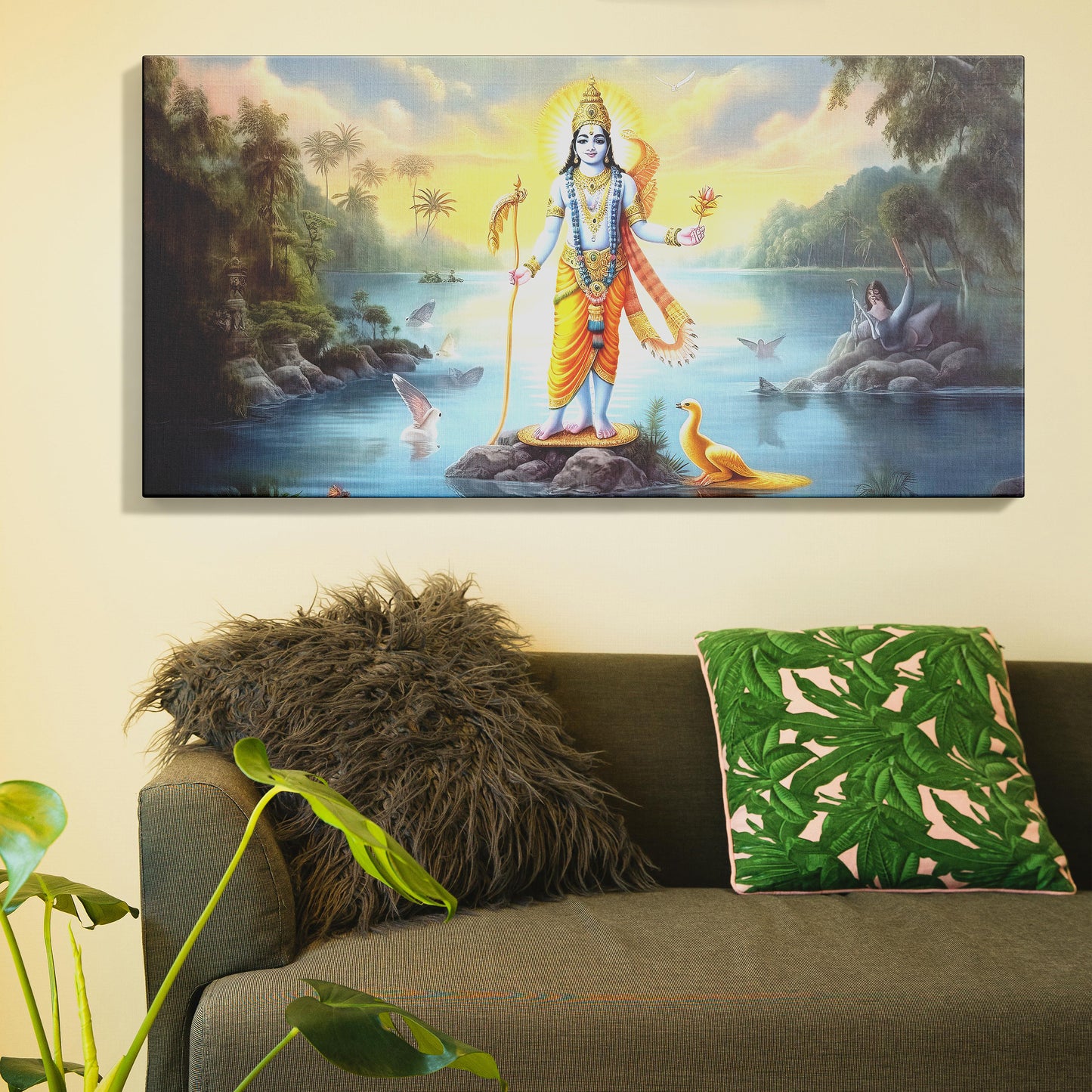 Lord Vishnu Canvas wall painting