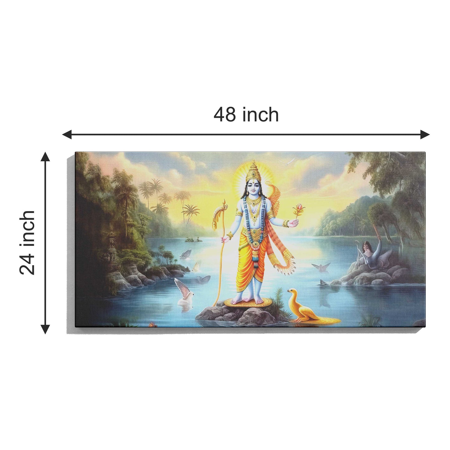 Lord Vishnu Canvas wall painting