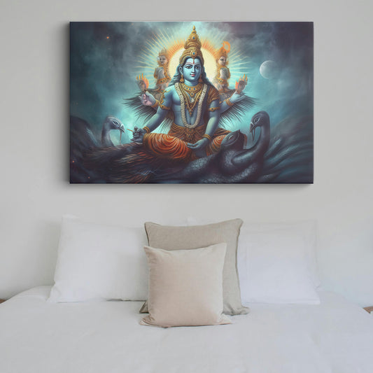 Lord Vishnu Canvas wall painting