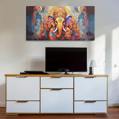 Lord Ganesh Canvas wall painting