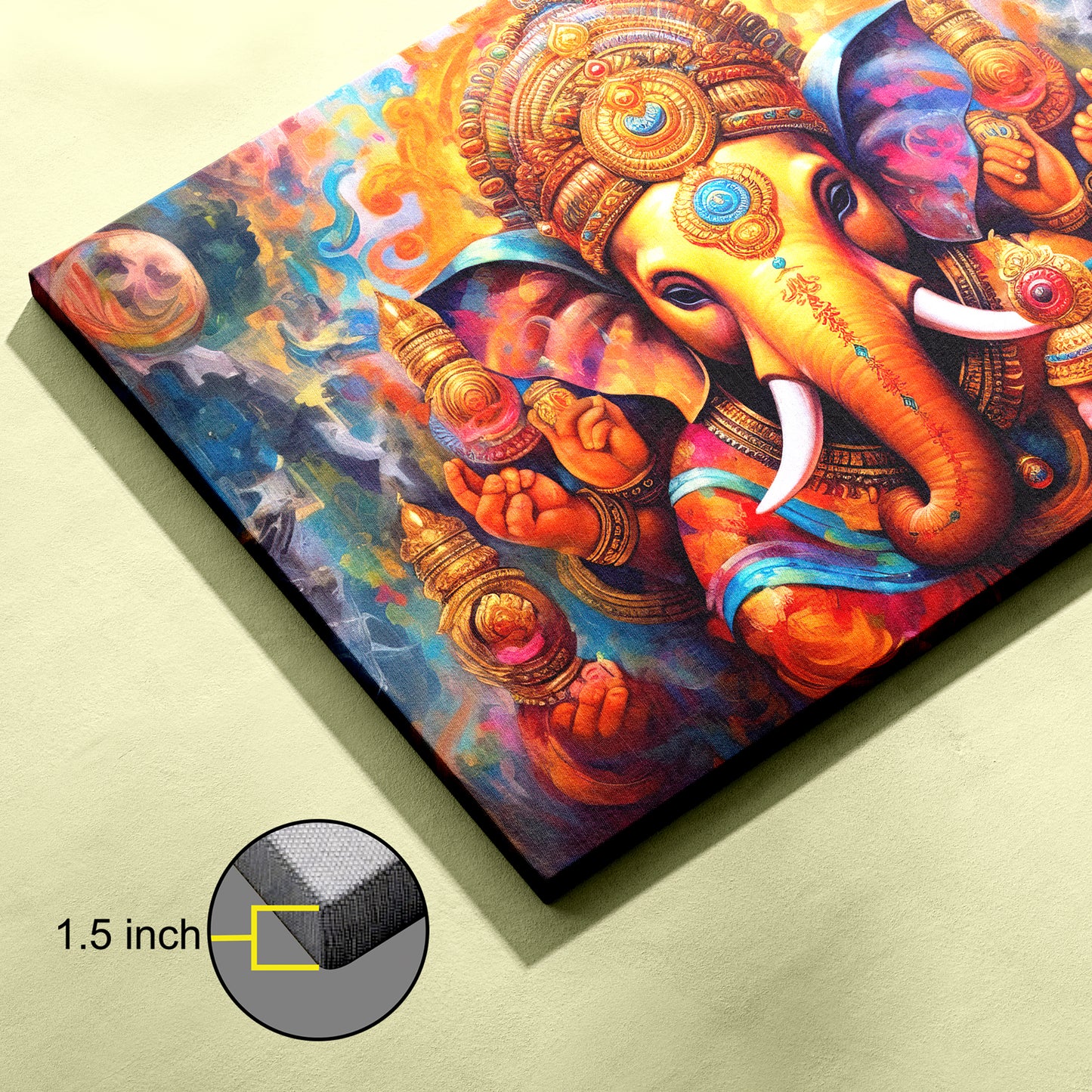 Lord Ganesh Canvas wall painting