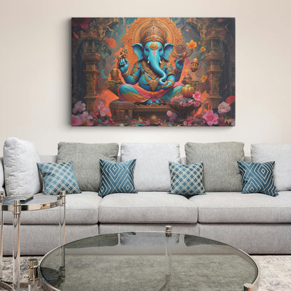 Lord Ganesh Canvas wall painting