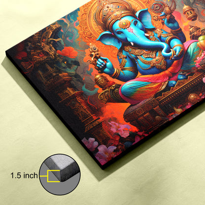 Lord Ganesh Canvas wall painting