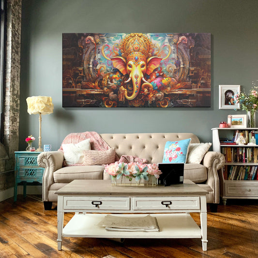 Lord Ganesh Canvas wall painting