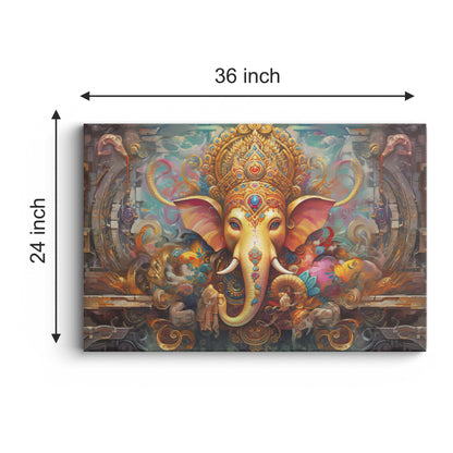 Lord Ganesh Canvas wall painting