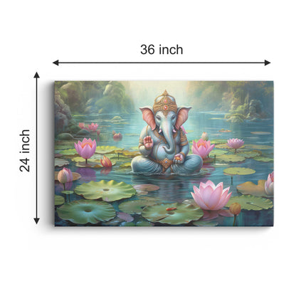 Lord Ganesh Canvas wall painting