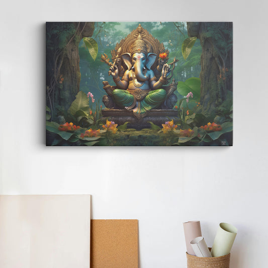 Lord Ganesh Canvas wall painting