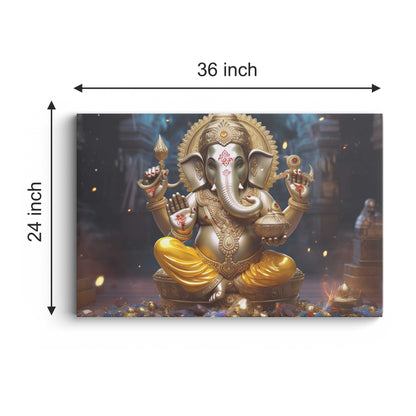 Lord Ganesh Canvas wall painting