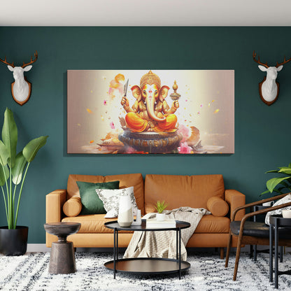 Lord Ganesh Canvas wall painting