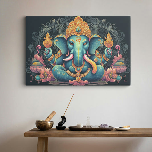 Lord Ganesh Canvas wall painting