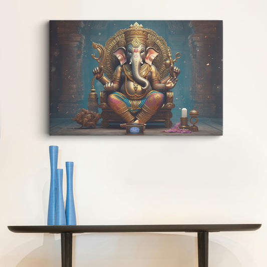 Lord Ganesh Canvas wall painting