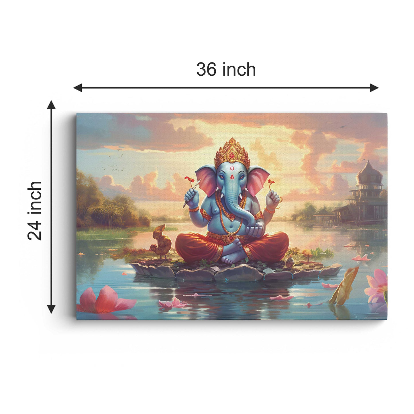 Lord Ganesh Canvas wall painting