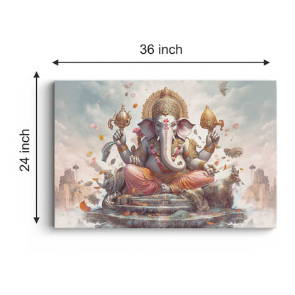 Lord Ganesh Canvas wall painting