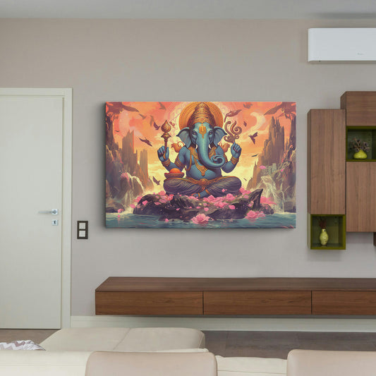 Lord Ganesh Canvas wall painting