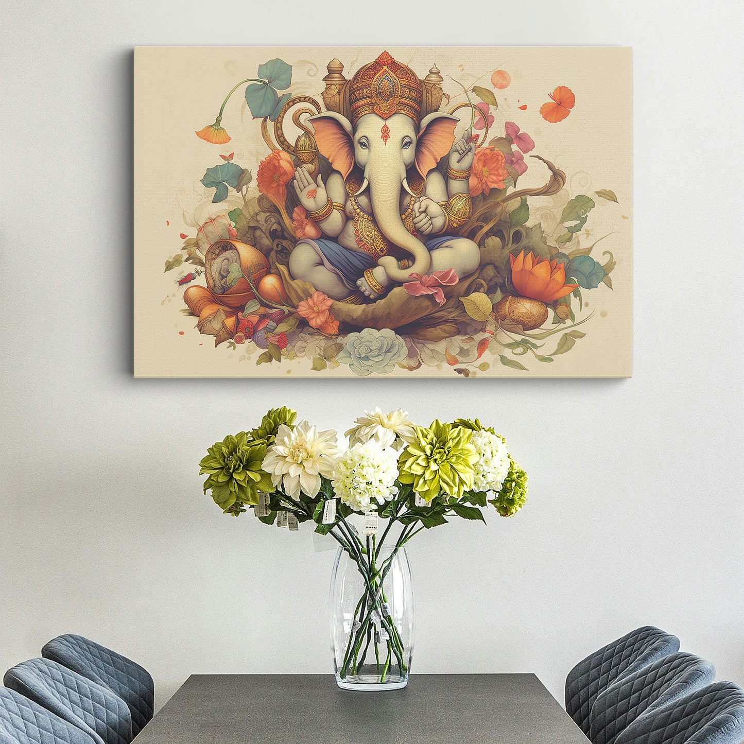 Lord Ganesh Canvas wall painting