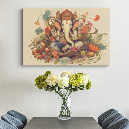 Lord Ganesh Canvas wall painting