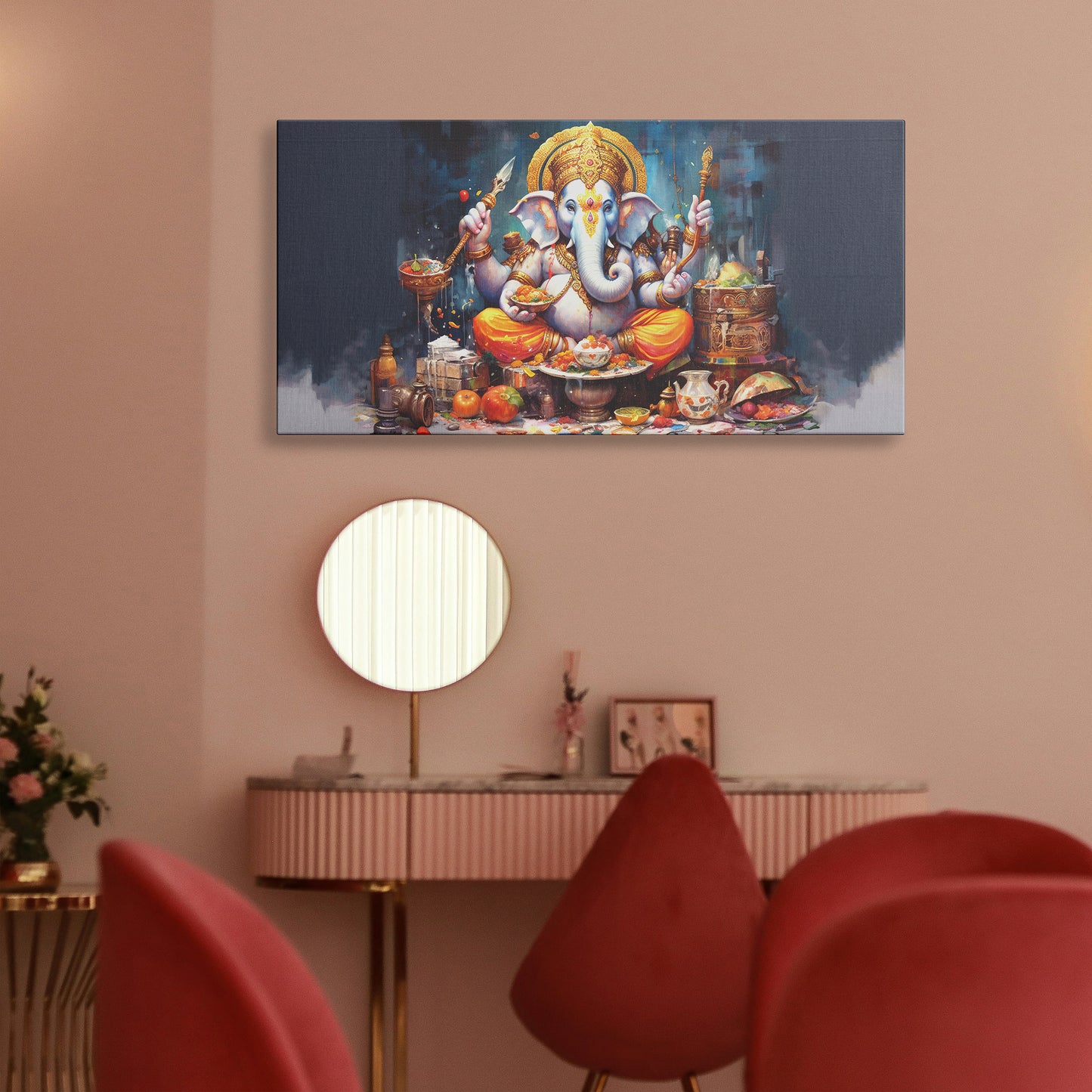 Lord Ganesh Canvas wall painting