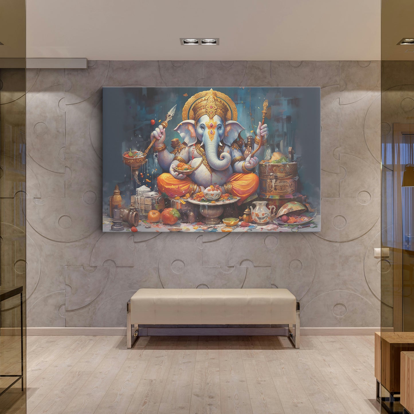 Lord Ganesh Canvas wall painting