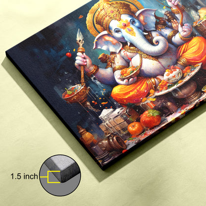 Lord Ganesh Canvas wall painting