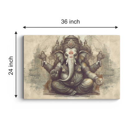 Lord Ganesh Canvas wall painting