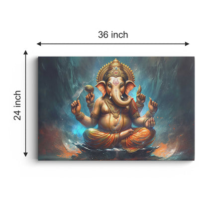 Lord Ganesh Canvas wall painting