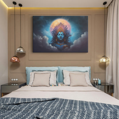 Lord Krishna Canvas wall painting