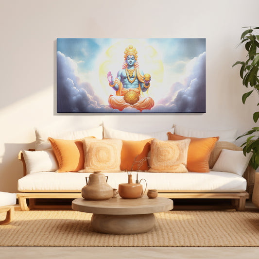 Lord Vishnu Canvas wall painting