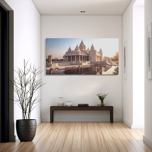 Ram Mandir Canvas wall painting