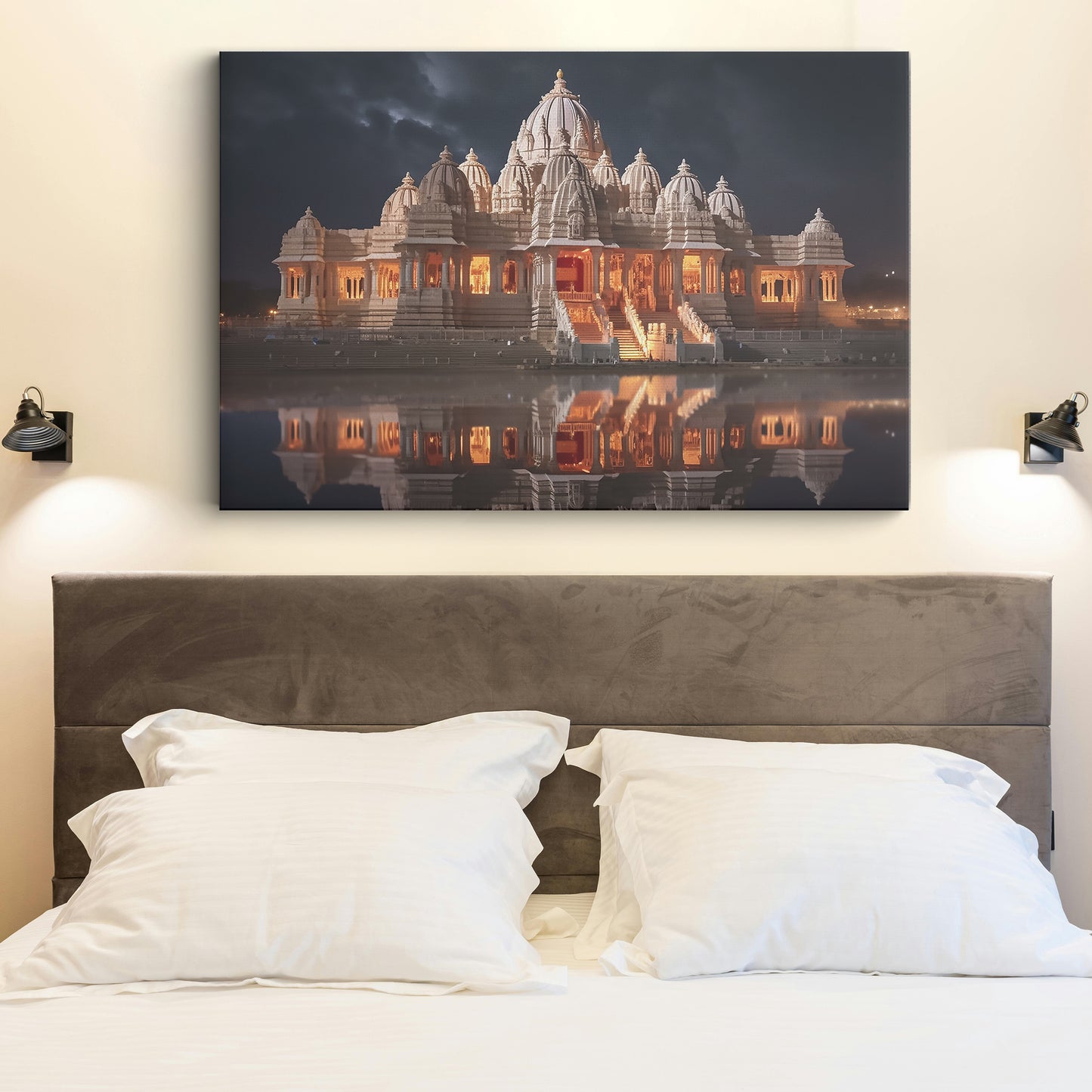 Ram Mandir Canvas wall painting