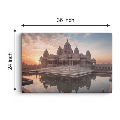 Ram Mandir Canvas wall painting