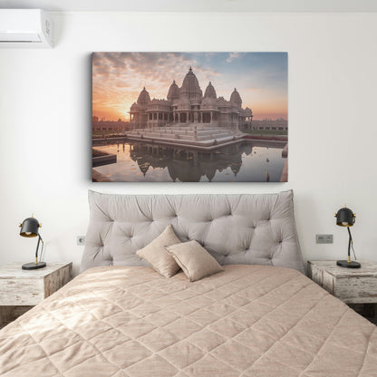 Ram Mandir Canvas wall painting