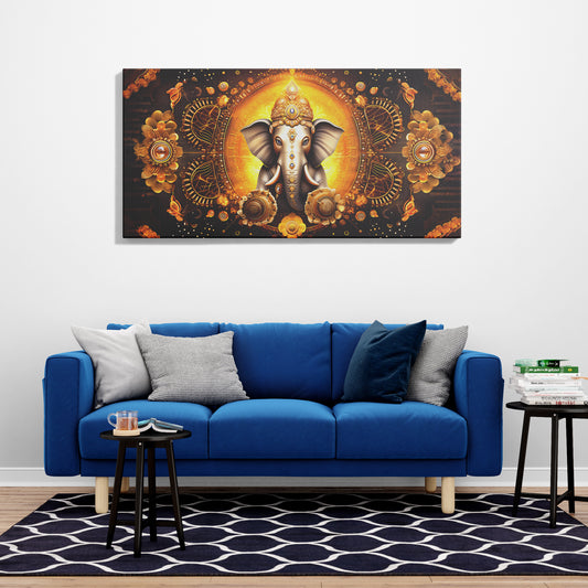 Lord Ganesh Canvas wall painting