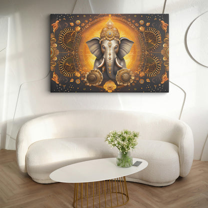 Lord Ganesh Canvas wall painting