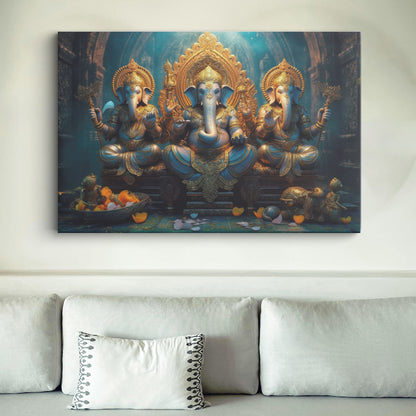 Lord Ganesh Canvas wall painting