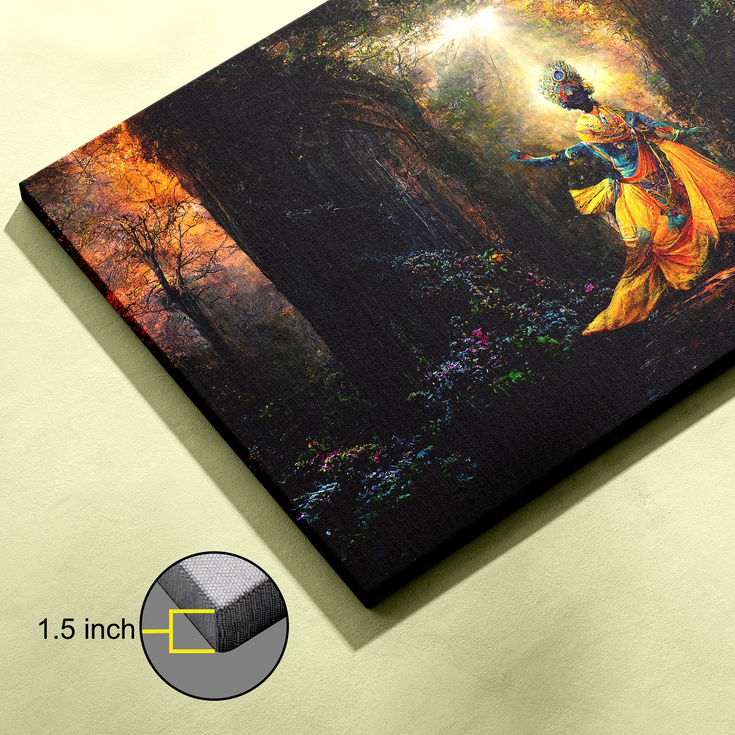 Lord Krishna Canvas wall painting