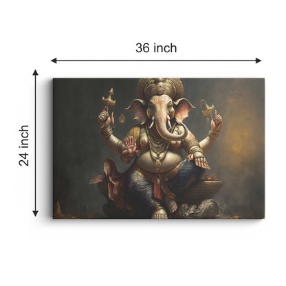 Lord Ganesh Ji Canvas wall painting