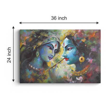 Lord Radha Krishna Canvas wall painting