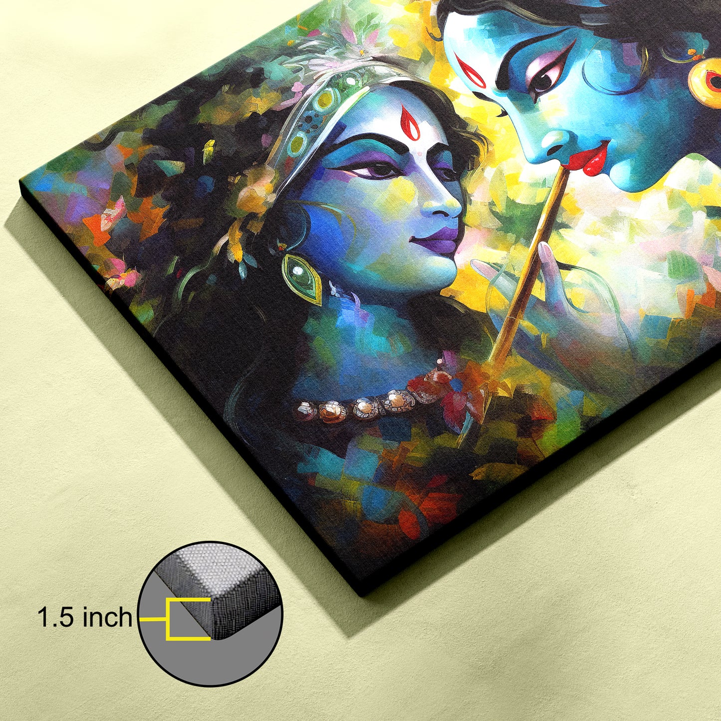 Lord Radha Krishna Canvas wall painting