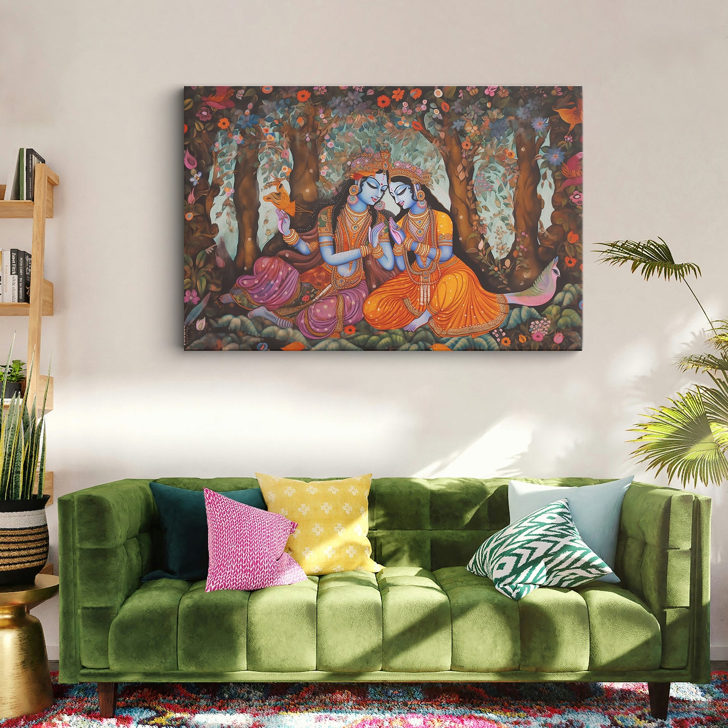 Lord Radha Krishna Canvas wall painting